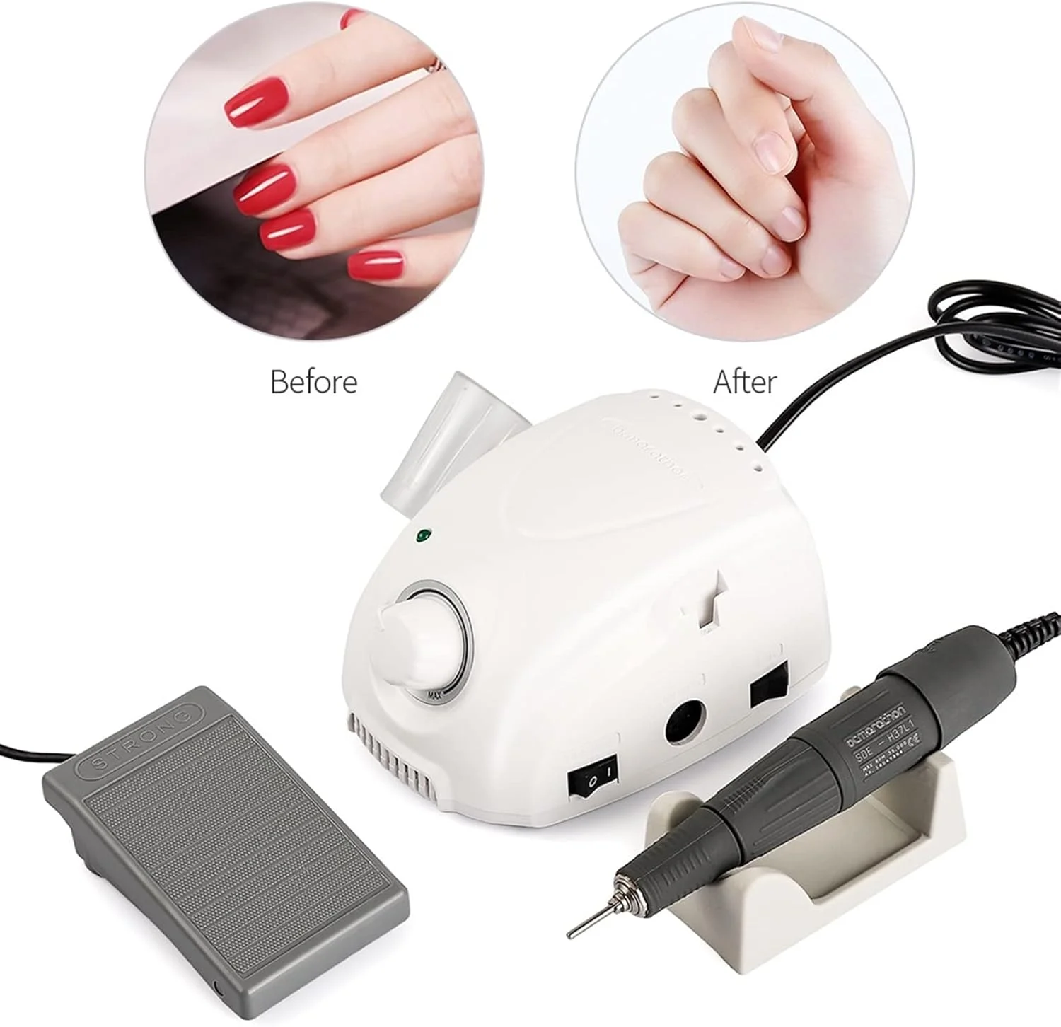 دستگاه پولیش ناخن برقی 35000 دور در دقیقه برای مانیکور پدیکور، ابزار حرفه ای هنر ناخن (اندازه: دوشاخه AU 220 ولت) دستگاه پولیش ناخن برقی 35000 دور در دقیقه برای مانیکور پدیکور، ابزار حرفه ای هنر ناخن (اندازه: دوشاخه AU 220 ولت)