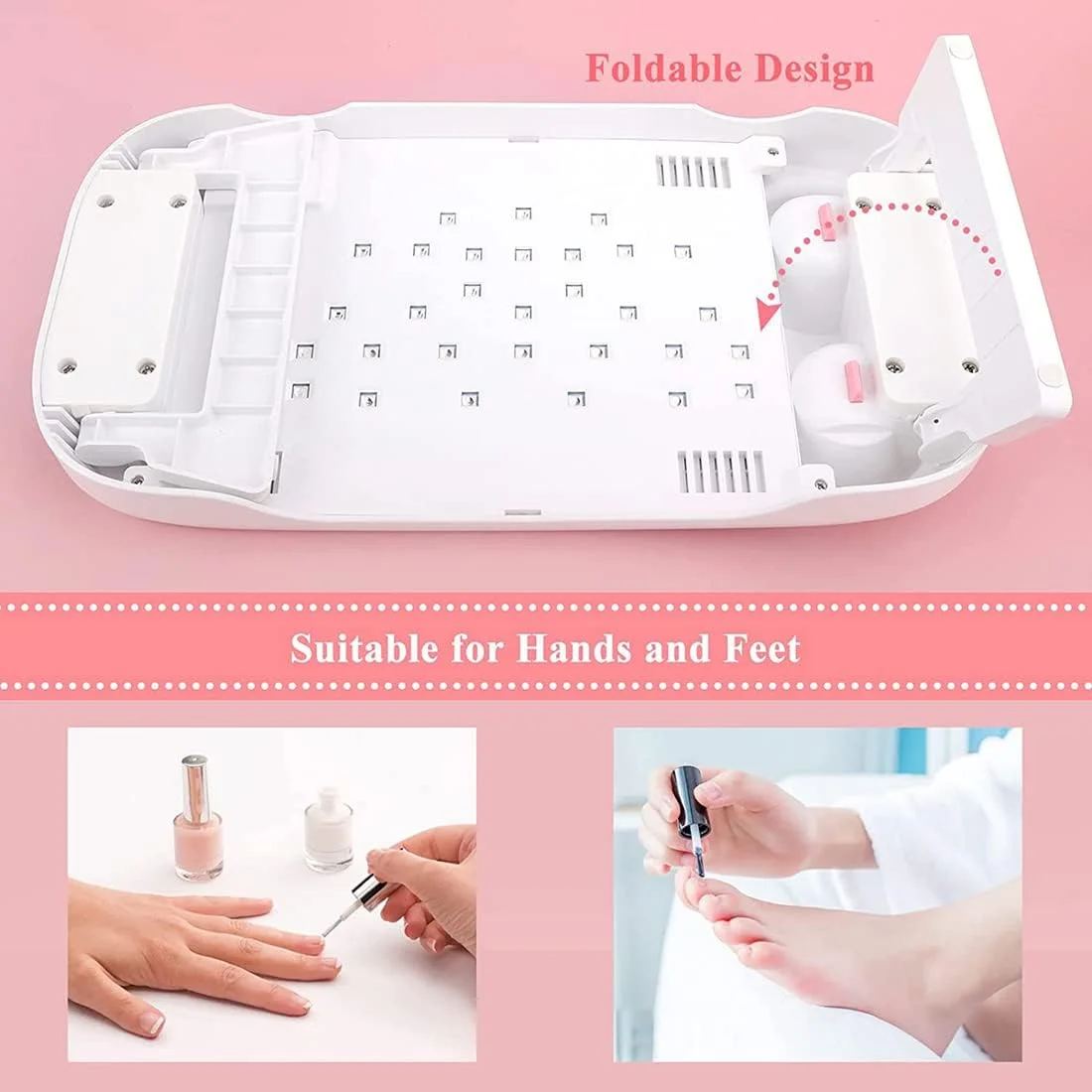 بالشتک استراحت دست ناخن Nykaa به همراه خشک کن ناخن UV LED، چراغ ناخن ژلی قابل حمل 48 وات UV LED ابزار مانیکور بالشتک استراحت دست ناخن Nykaa به همراه خشک کن ناخن UV LED، چراغ ناخن ژلی قابل حمل 48 وات UV LED ابزار مانیکور