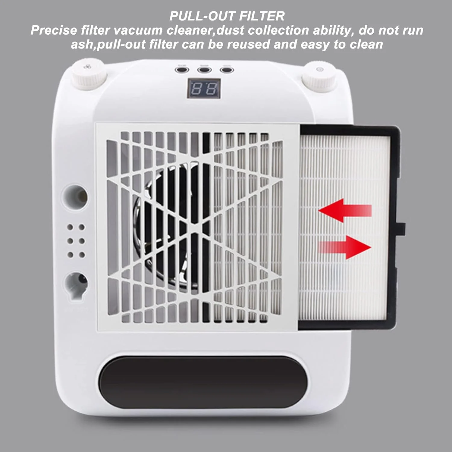 دستگاه دریل ناخن YUYTE 35000PRM، گردگیر ناخن 48 وات برای اکریلیک، دریل برقی ناخن 6 در 1 با 5 سری و 2 باند سنباده، فن قدرتمند مکنده گرد و غبار