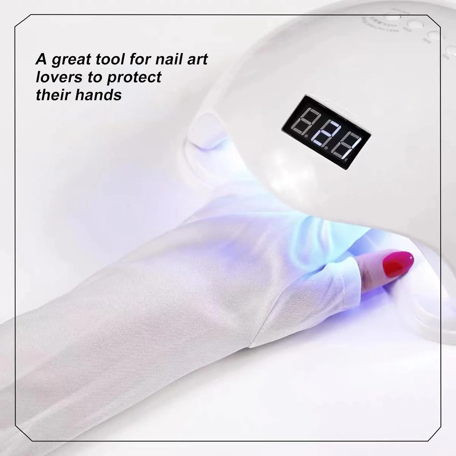 روکش انگشتی ایرومی، دستکش ناخن - ضد اشعه ماوراء بنفش - ضد آفتاب مشکی، دستکش های یکبار مصرف بدون انگشت، دستکش های عایق حرارتی فوتوتراپی ناخن، کوتاه