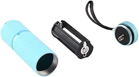 چراغ قوه کوچک 9 LED خشک کن لاک ناخن قابل حمل UV ژل خشک کننده سریع 15 ثانیه ای لاک ناخن آلیاژ آلومینیوم باتری AAA - آبی چراغ قوه کوچک 9 LED خشک کن لاک ناخن قابل حمل UV ژل خشک کننده سریع 15 ثانیه ای لاک ناخن آلیاژ آلومینیوم باتری AAA - آبی