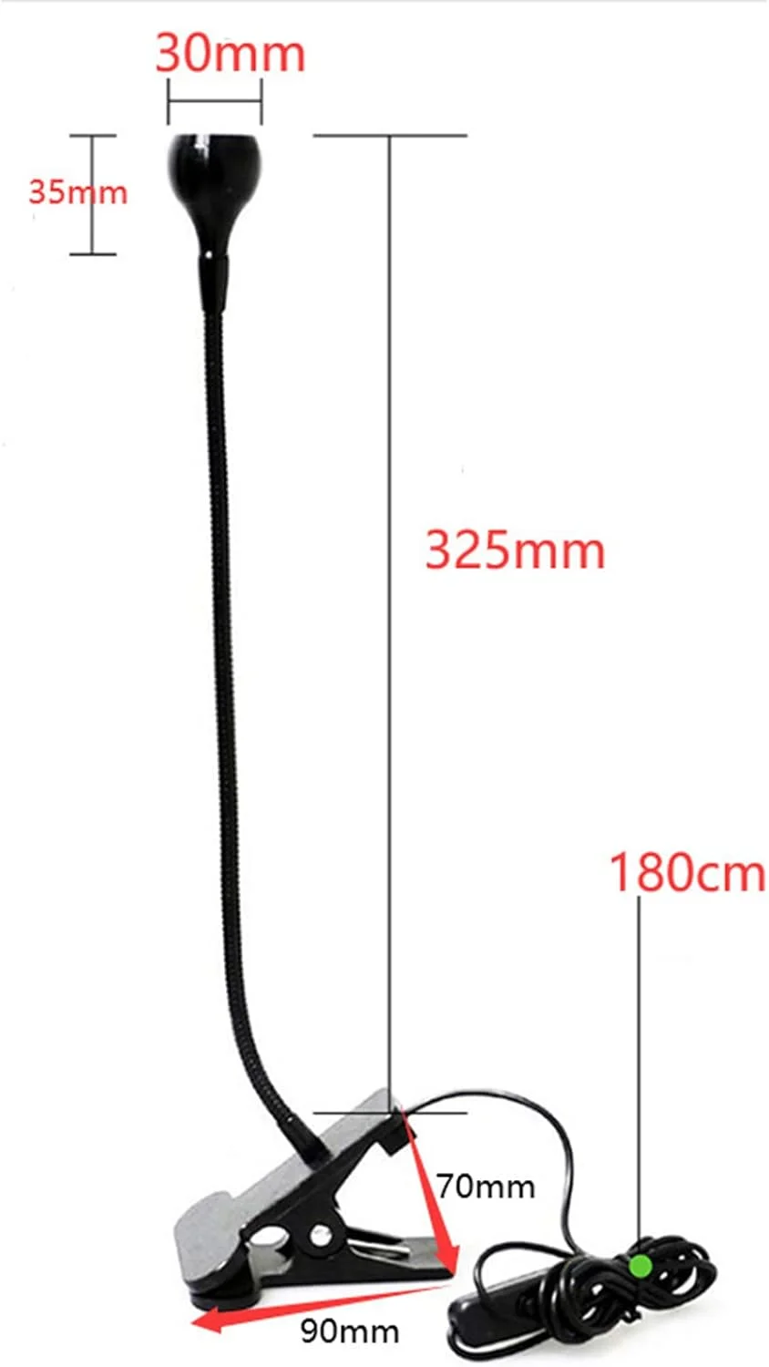 لامپ UV کوچک مانیکور Labymos با نور بنفش، دارای گیره کتابی و کنترل، لامپ USB چند منظوره 3 وات