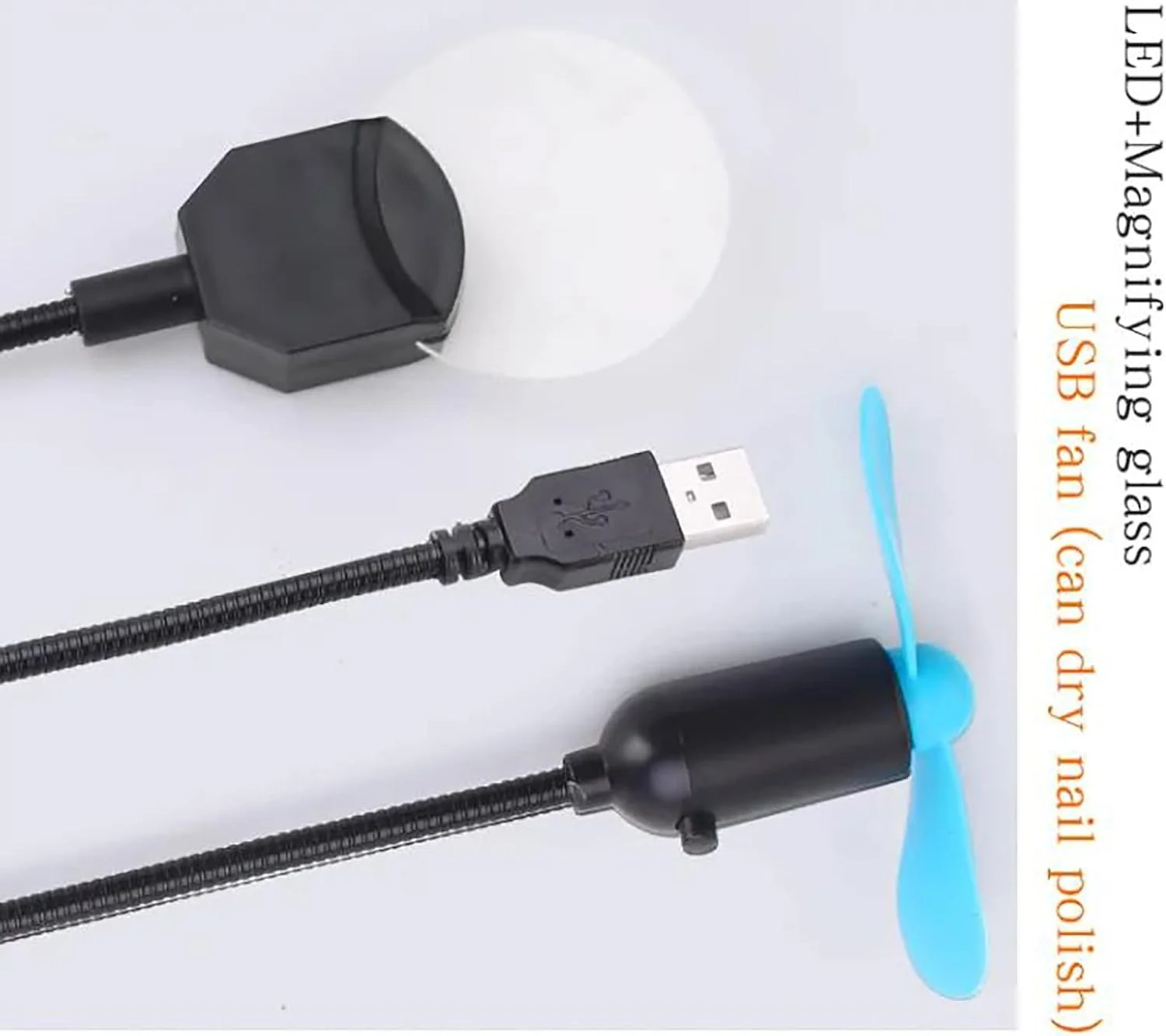 پایه پدیکور زیبایی، صندلی پدیکور با ذره بین LED و فن خشک کننده، دارای جعبه نگهداری مناسب، ضد لغزش و محکم، پایه پدیکور قابل تنظیم، USB، مناسب برای استفاده شخصی و سالن ناخن