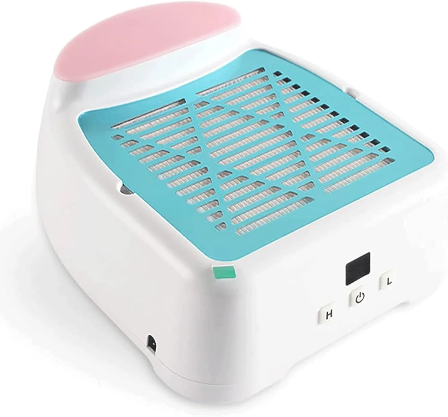 جعبه جمع آوری گرد و غبار ناخن، جمع کننده چند منظوره گرد و غبار ناخن قابل شارژ با 2 دنده، جارو برقی رومیزی LED قابل حمل برای مانیکور پدیکور