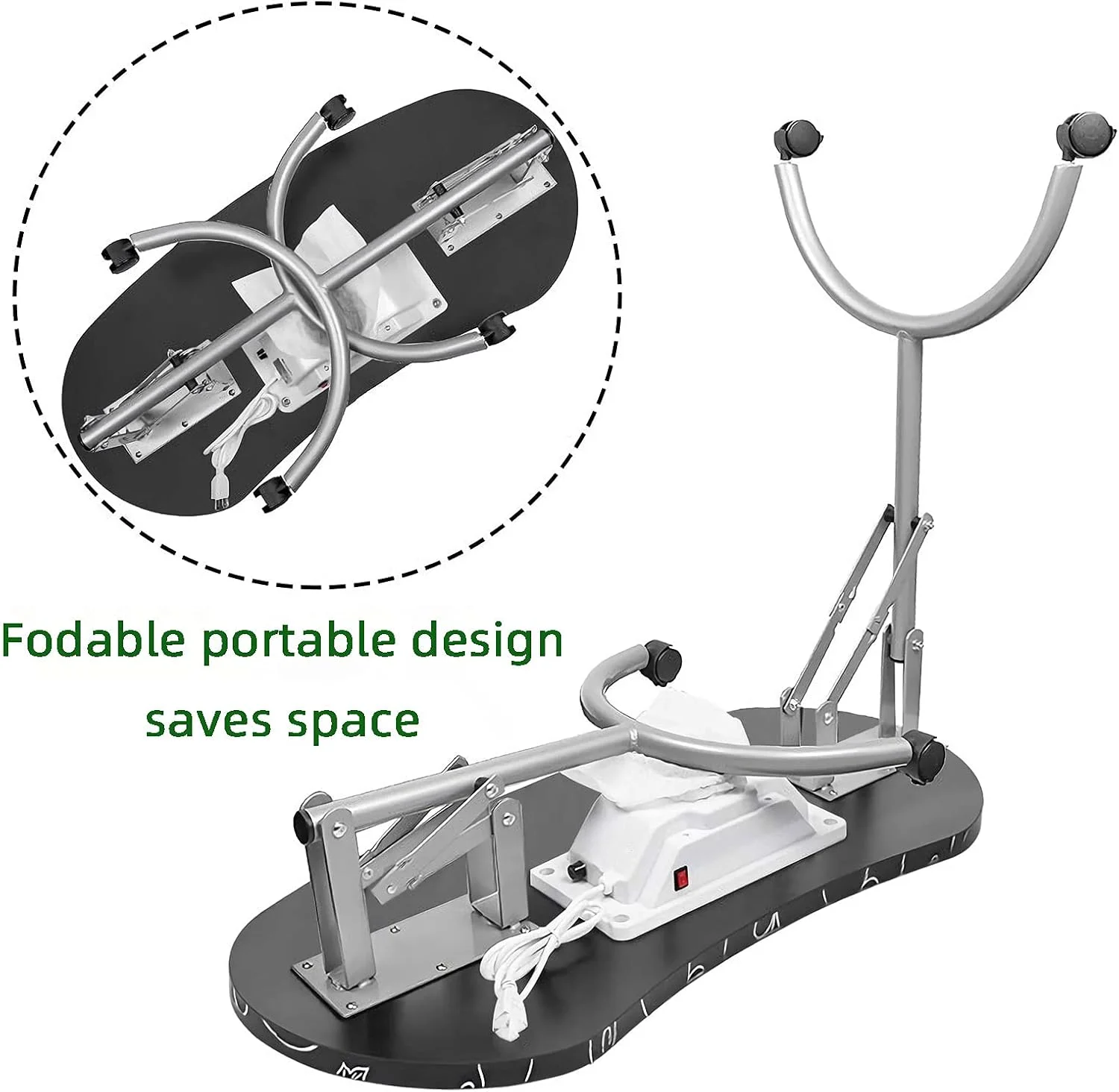 میز مانیکور ناخن، تاشو، قابل حمل، مناسب سالن های آرایشی و اسپا، دارای فن و کیف، سفید