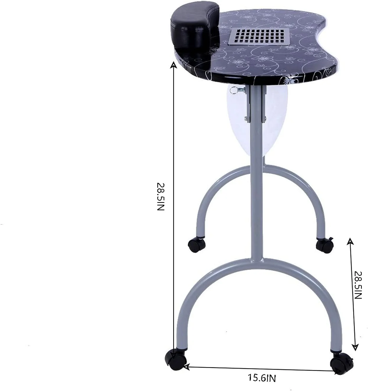 میز ناخن تاشو قابل حمل، میز مانیکور شیک و ساده، میز مانیکور قابل حمل تاشو برای سالن، میز مانیکور مناسب برای اسپا و زیبایی خانگی