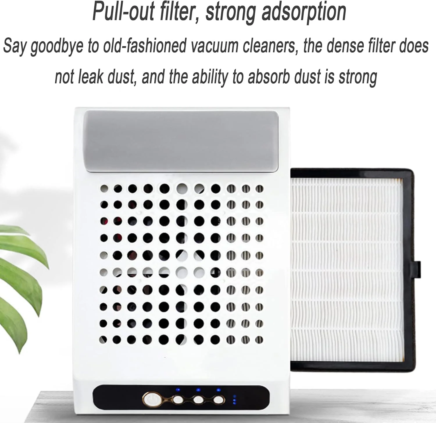 دستگاه جمع کننده گرد و غبار ناخن، تمیز کننده گرد و غبار ناخن اکریلیک، مکش با قدرت قابل تنظیم 70 وات، دستگاه مکنده حرفه ای ناخن با فیلترهای قابل استفاده مجدد، صدای کم، برای استفاده در منزل و سالن مانیکور و پدیکور