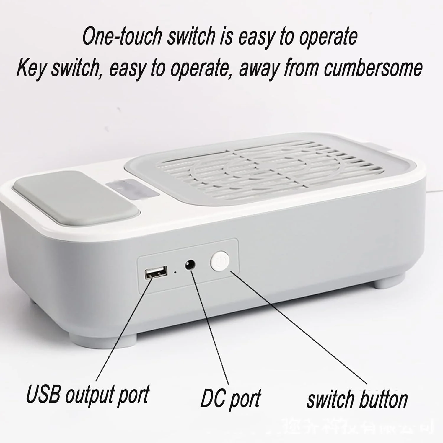 دستگاه جمع کننده گرد و غبار ناخن، مکنده قدرتمند ناخن، دستگاه مکش فن ناخن 60 واتی با فیلتر قابل استفاده مجدد، تجهیزات استخراج کننده تمیز کننده، برای ناخن های اکریلیک و ژل اکستنشن پلی ناخن