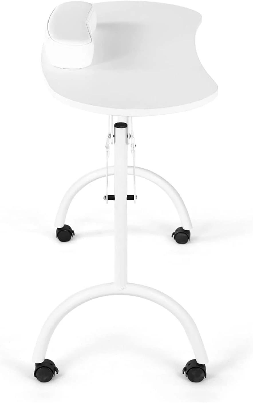 میز ناخن تاشو قابل حمل، میز کار متحرک با کشو و استراحتگاه مچ دست، مناسب برای دفتر کار یا منزل