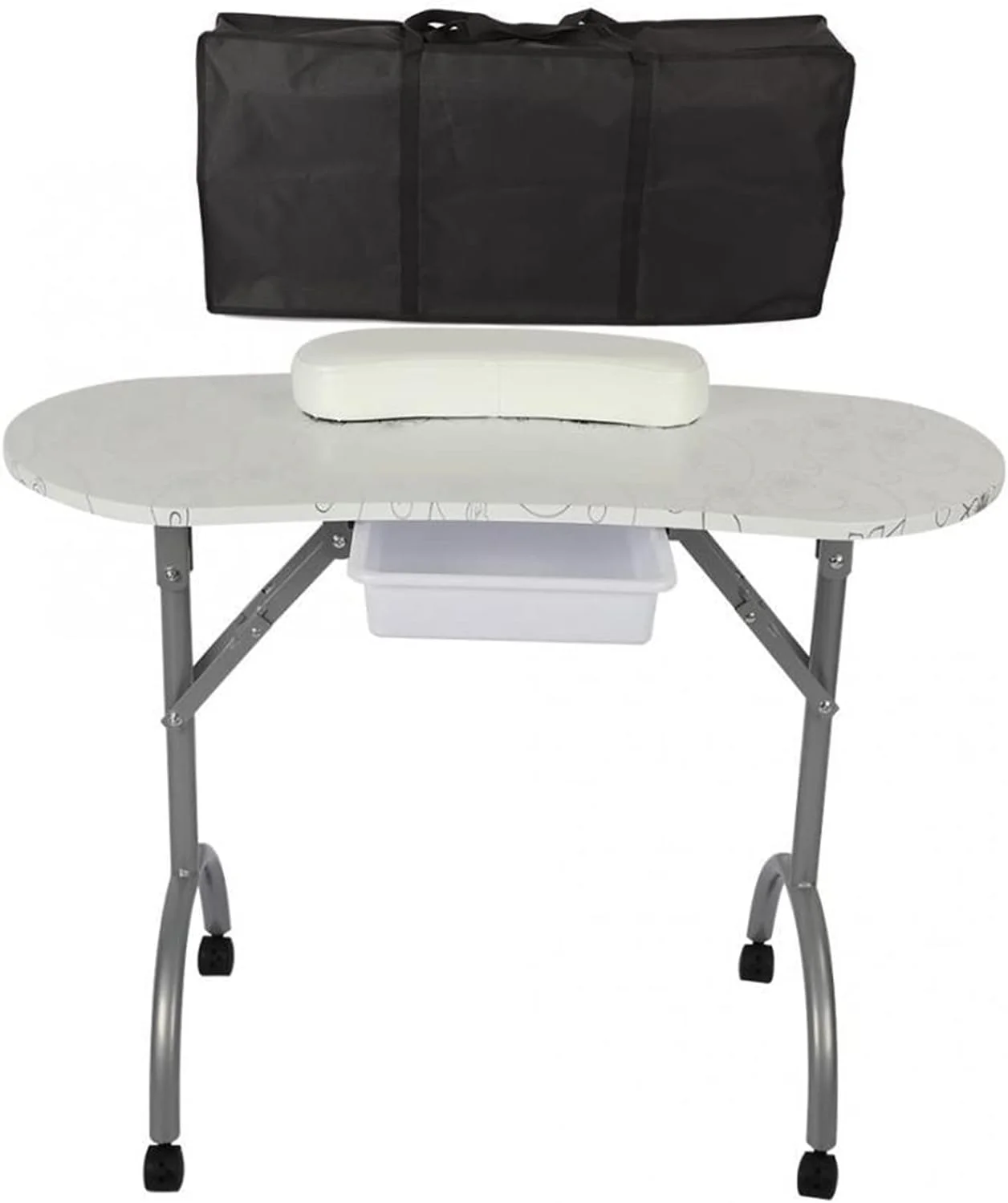 میز مانیکور قابل حمل تاشو با صفحه فشرده و کیف حمل