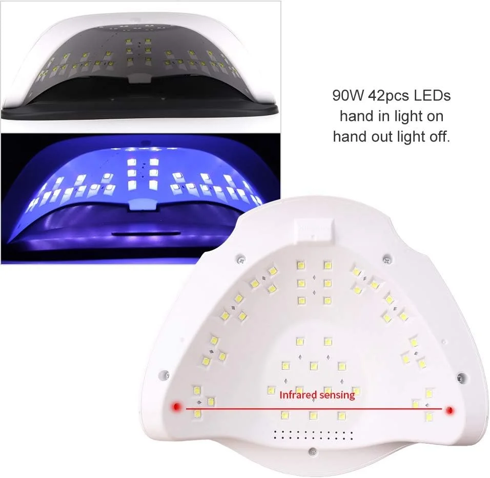 دستگاه خشک کن لاک ناخن UV LED با تایمر 90 وات (آمریکا)