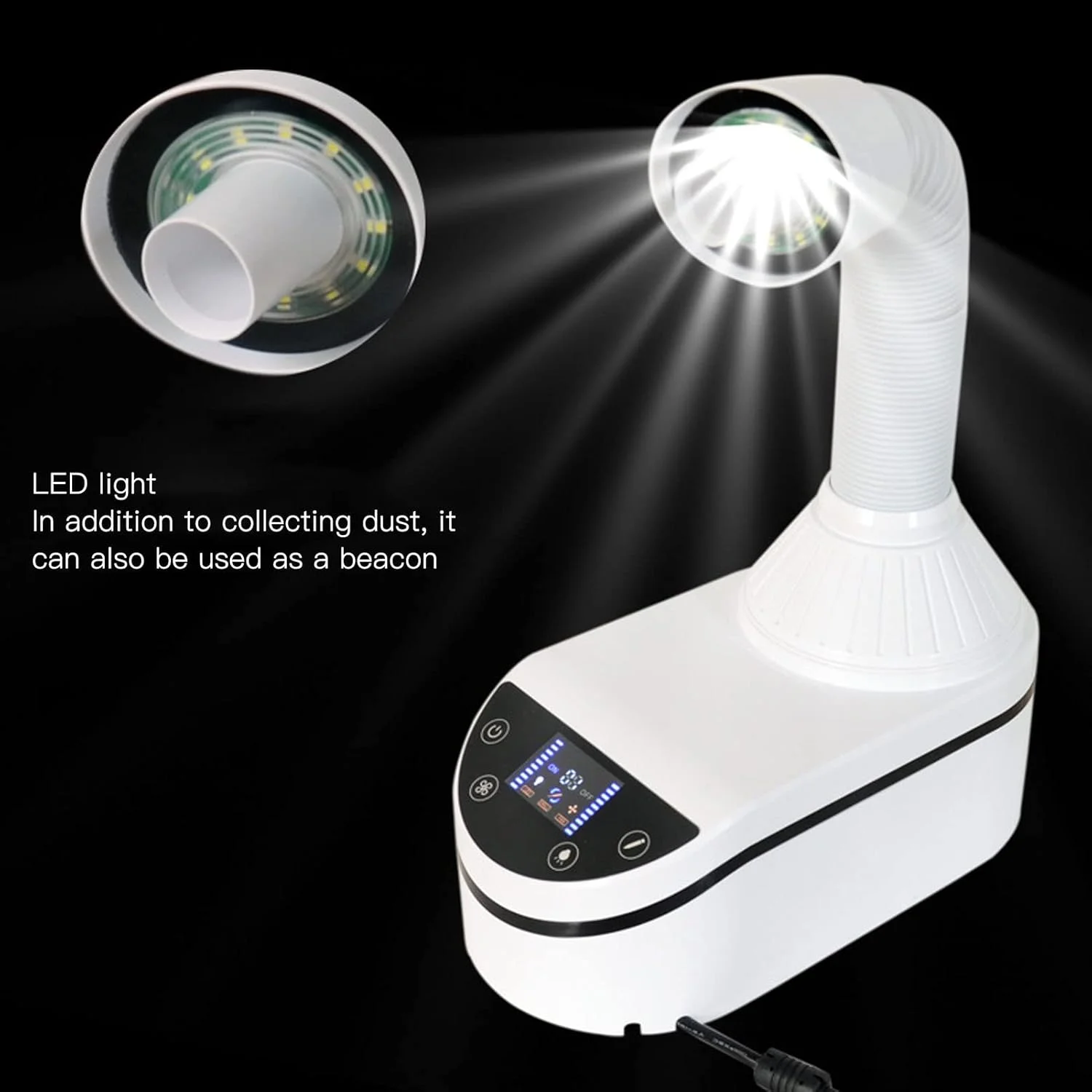 دستگاه سوهان ناخن با مکنده گرد و غبار ناخن 230 وات 2 در 1، تمیز کننده برقی گرد و غبار ناخن، دستگاه مانیکور حرفه ای