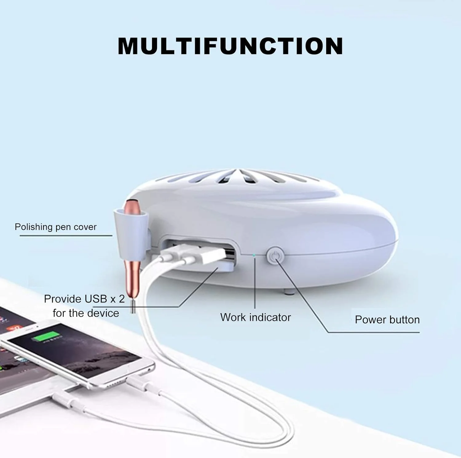 دستگاه جمع کننده گرد و غبار ناخن، جاروبرقی برقی گرد و غبار ناخن، لوازم مکش برقی جمع کننده گرد و غبار ناخن برای مانیکور و پدیکور، دستگاه مکنده گرد و غبار هنر ناخن 110-240 ولت 60 وات (آمریکا)