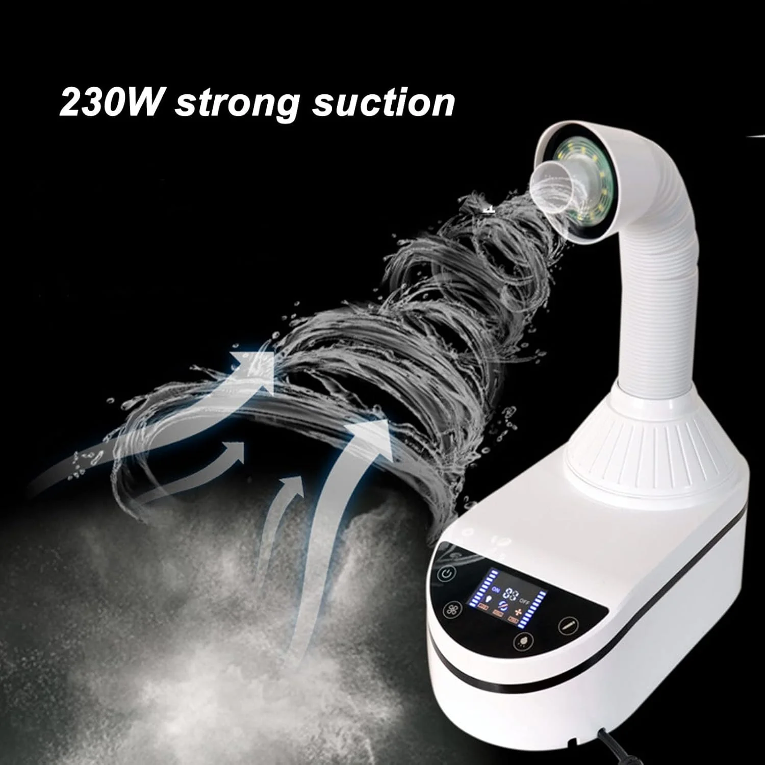 دستگاه سوهان ناخن با مکنده گرد و غبار ناخن 230 وات 2 در 1، تمیز کننده برقی گرد و غبار ناخن، دستگاه مانیکور حرفه ای