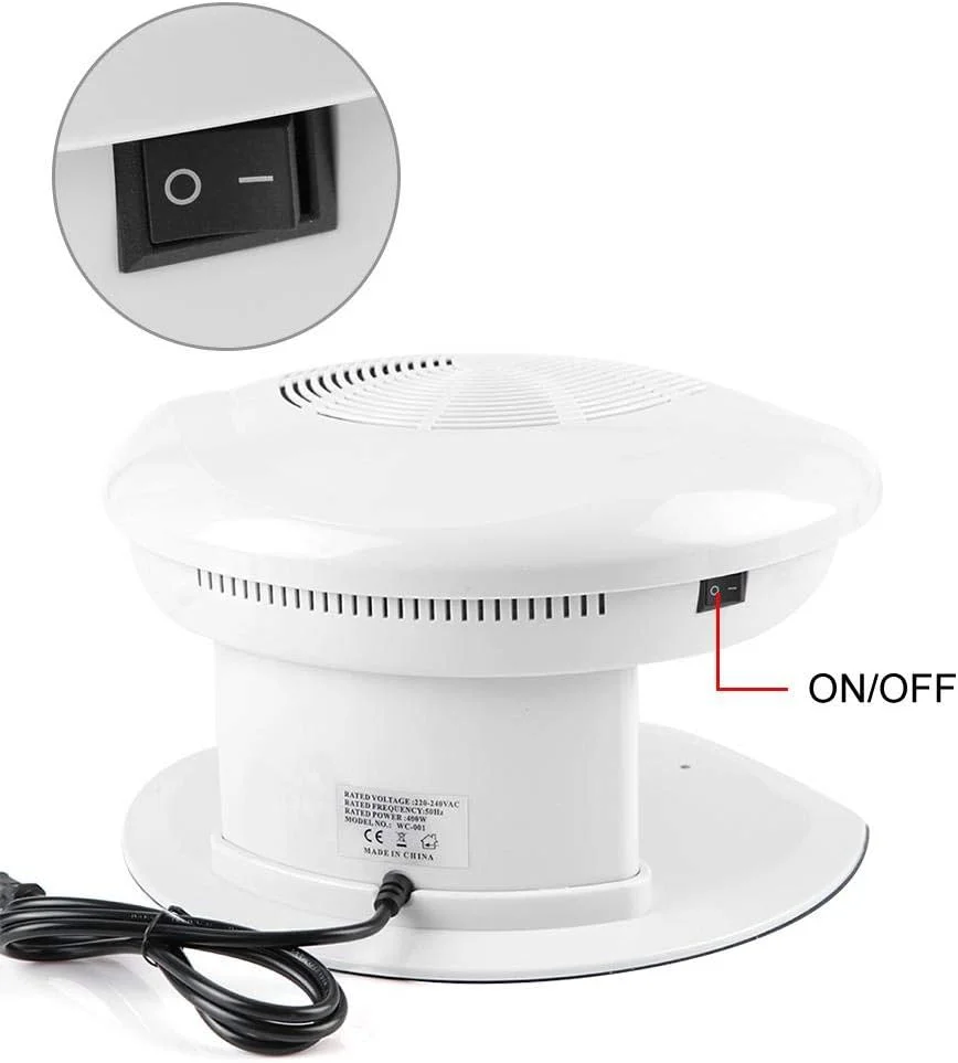 دستگاه خشک کن ناخن، 400 وات LED UV با باد گرم و سرد برای خشک کردن ژل ناخن دست و پا، ابزار حرفه ای مانیکور با سنسور (سفید)