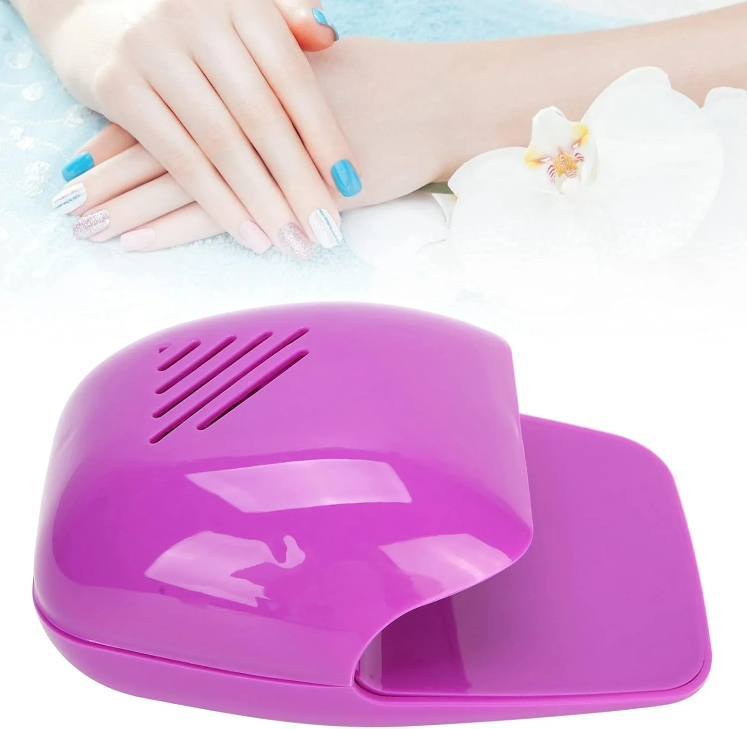 خشک کن لاک ناخن معمولی، فن خشک کن ناخن حرفه ای خانگی، خشک کن قابل حمل لاک ناخن، ابزار مانیکور، خشک کن لاک ناخن معمولی (بنفش)