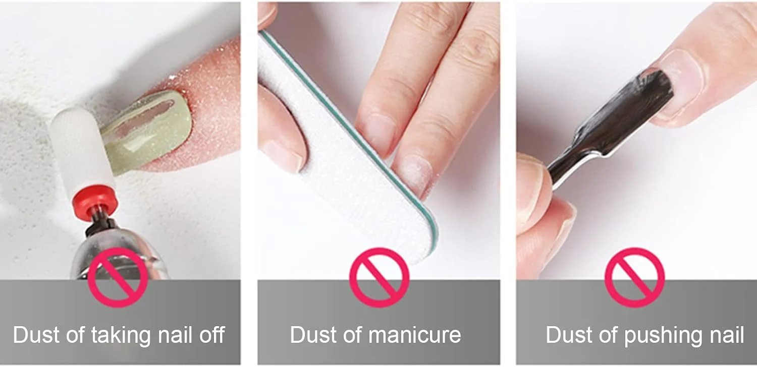 دستگاه جمع کننده گرد و غبار ناخن 80 وات، مکنده قوی برای تجهیزات سالن ناخن با فیلتر