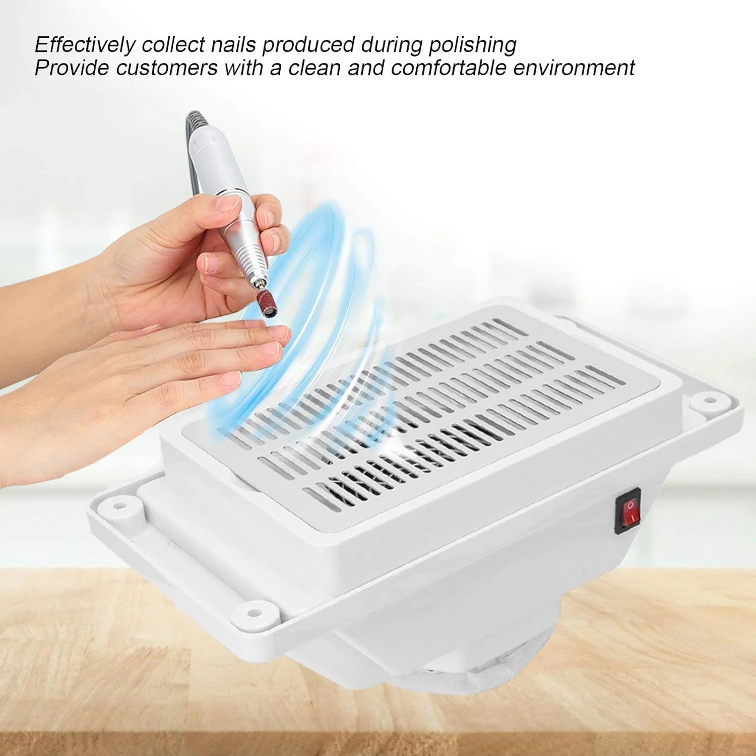 جمع کننده گرد و غبار ناخن 6 وات، جاروبرقی رومیزی بی صدا، ابزار قدرتمند مانیکور