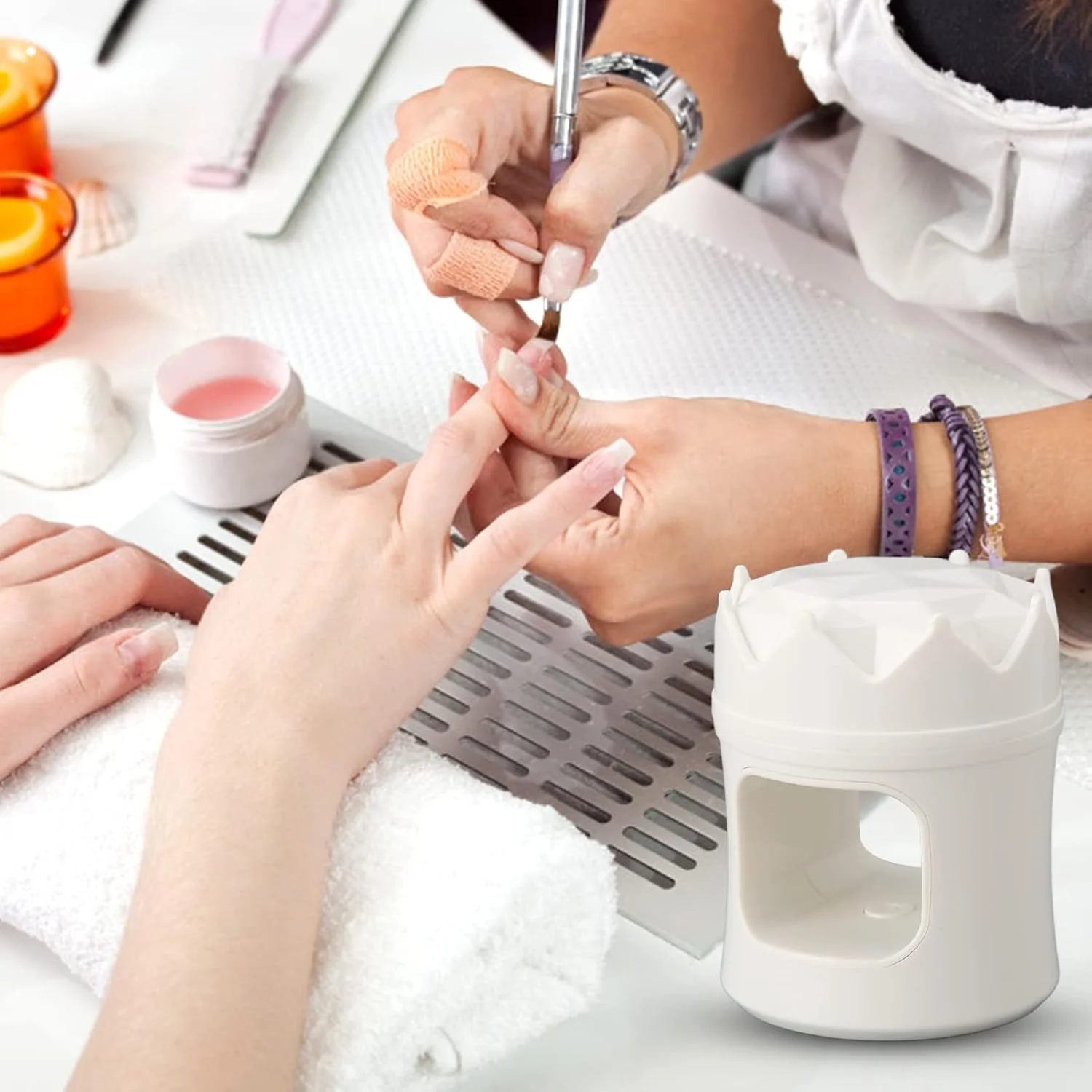 چراغ ناخن، لامپ قابل حمل و سبک وزن برای سالن زیبایی (سفید)