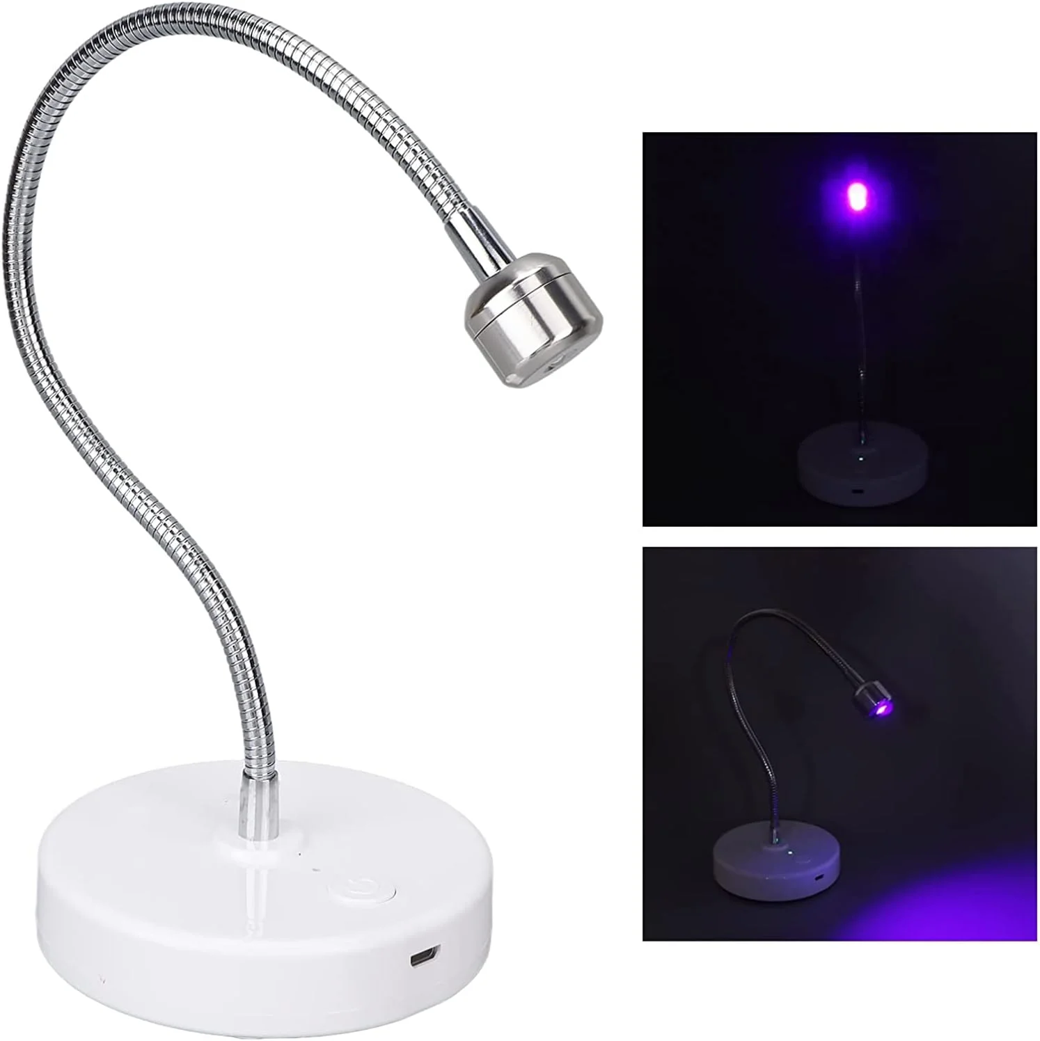 لامپ UV گردن غازی، دستگاه خشک کننده لاک ژل حرفه ای، لامپ خشک کننده لاک ژل 3 وات با خشک شدن سریع، برای خشک کردن ژل ناخن در فضای باز