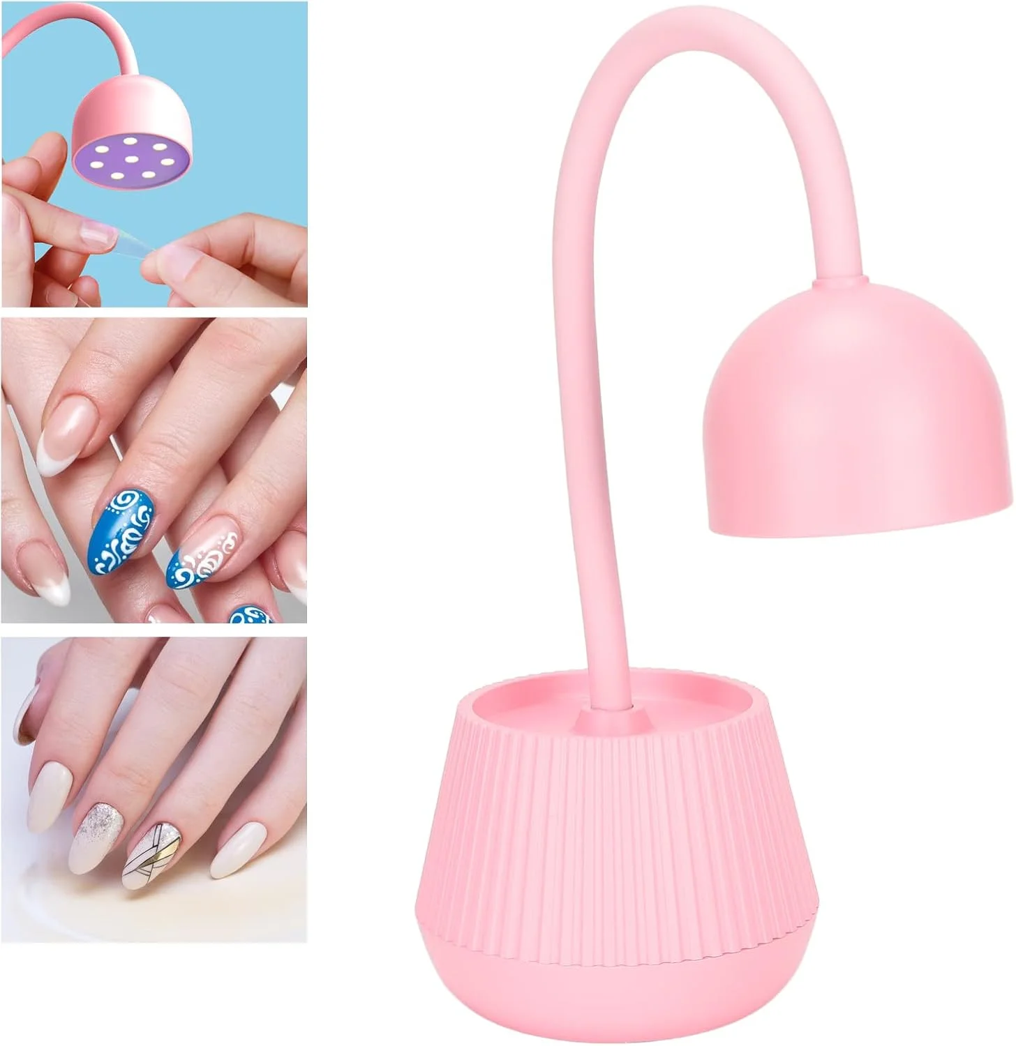 دستگاه خشک کن لاک ناخن، لامپ UV ناخن با 8 عدد تراشه نوری، منبع نور دوگانه، مناسب میز ناخن کار