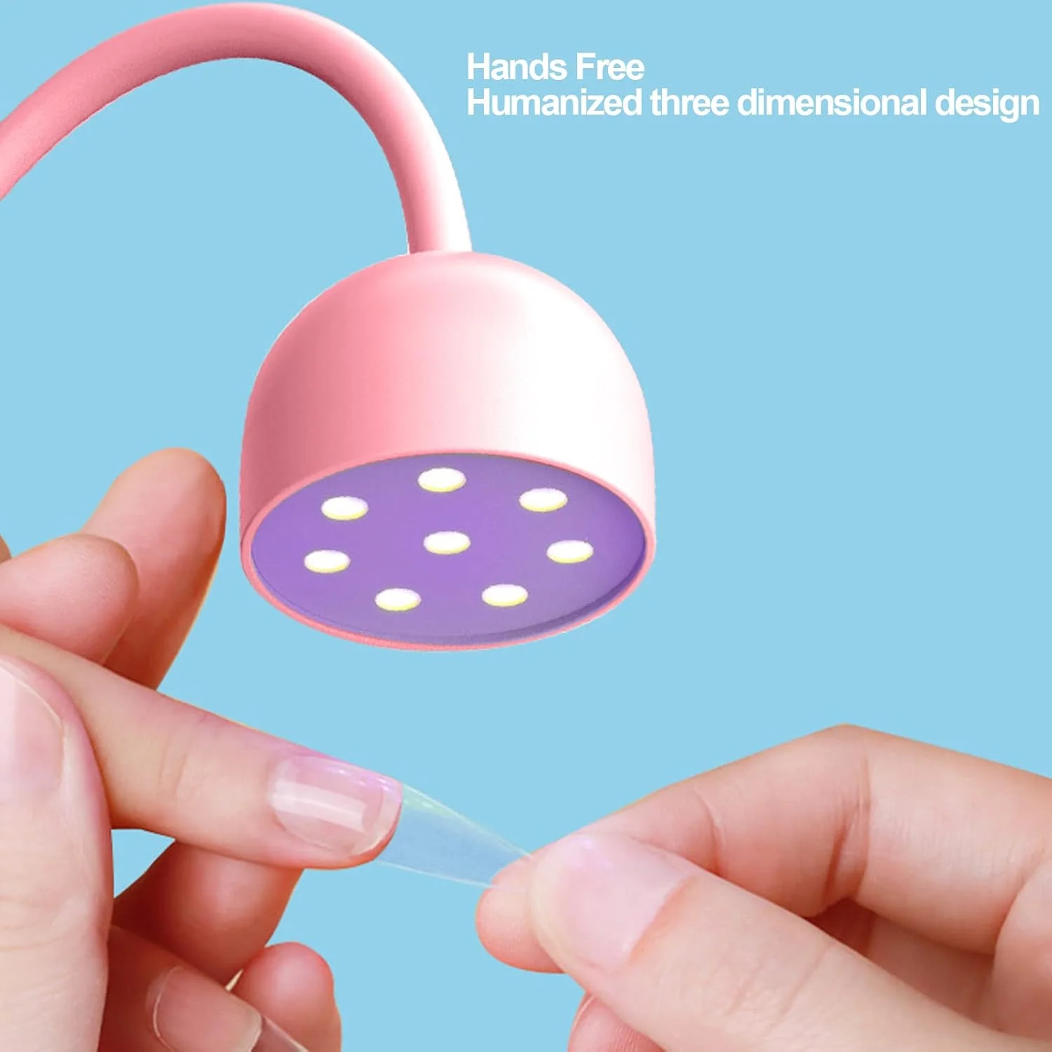 دستگاه خشک کن لاک ناخن، لامپ UV ناخن با 8 عدد تراشه نوری، منبع نور دوگانه، مناسب میز ناخن کار