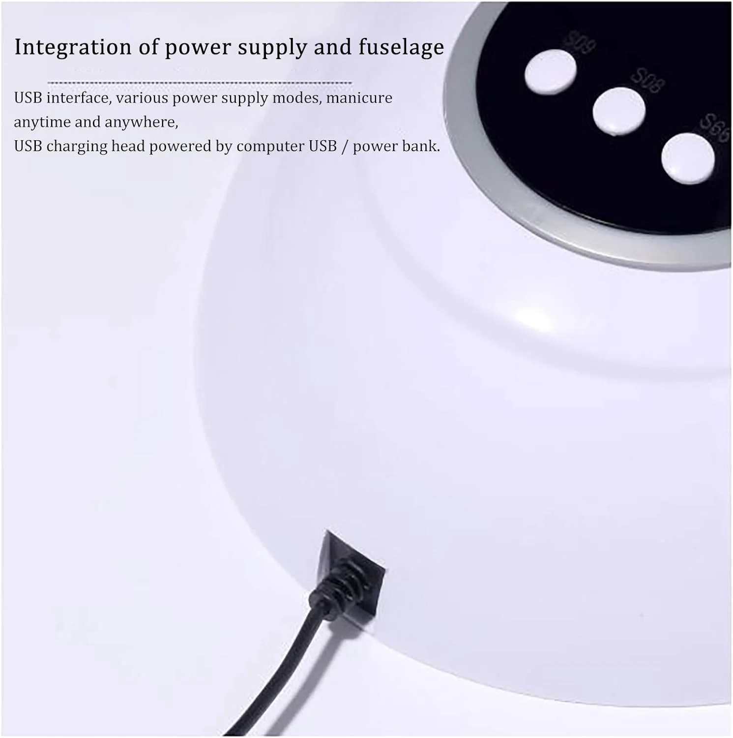 دستگاه خشک کن لاک ناخن UV LED، 54 وات، قابل حمل، خشک کننده سریع لاک ژل برای استفاده حرفه ای در خانه، مدرسه و اداره