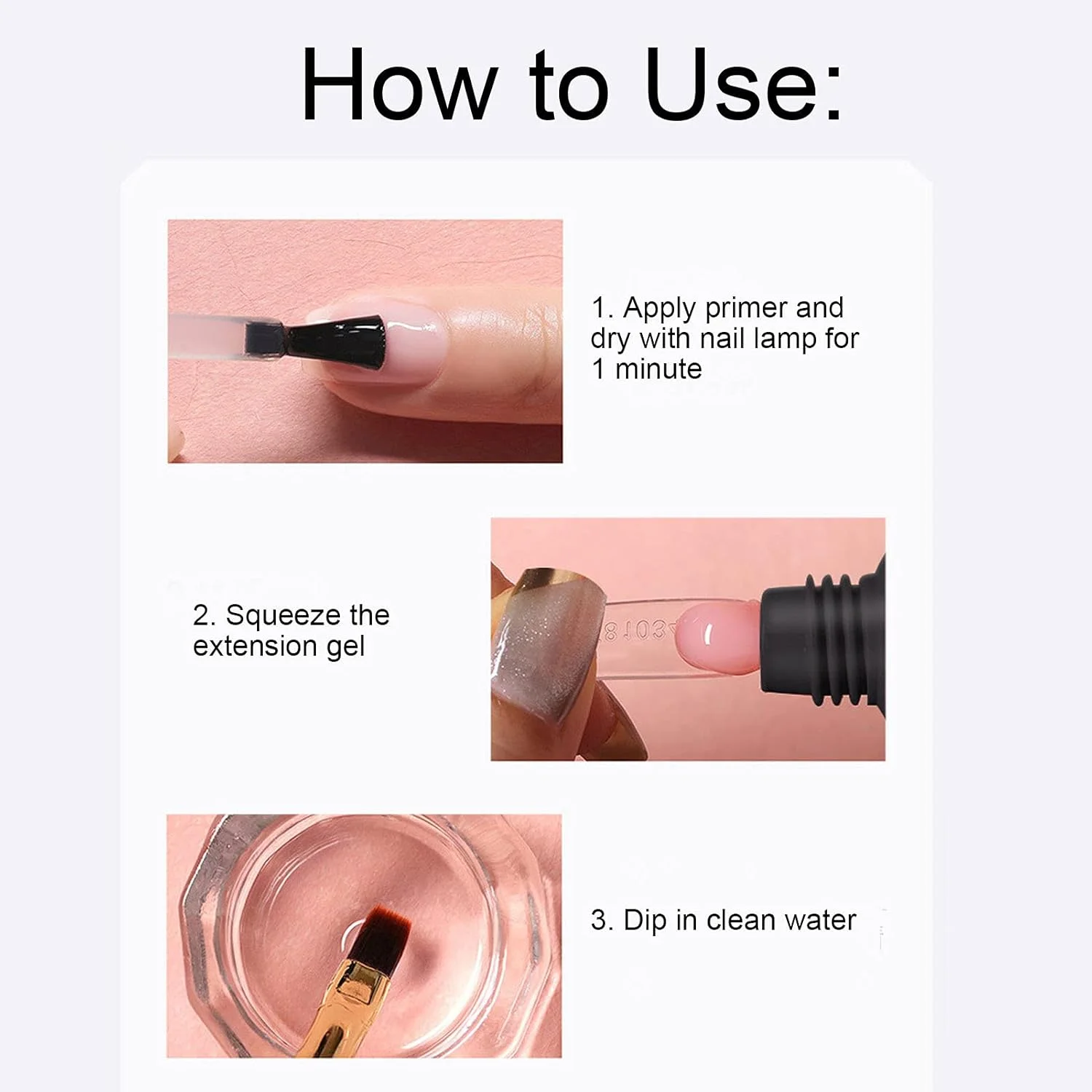 ژل UV، خشک شدن سریع، ساده، حرفه ای، جمع و جور، قابل حمل، ژل اکستنشن ناخن، ابزار طراحی ناخن برای سالن ناخن، منزل، مهمانی رقص (11)