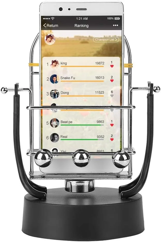 دستگاه چرخاننده تلفن، دستگاه تکان دهنده اتوماتیک، ماشین حرکت دائمی الکترونیکی، توپ تعادل چرخان، حرکت برس پله، تکان دهنده ایمن، نگهدارنده تلفن همراه با کابل USB