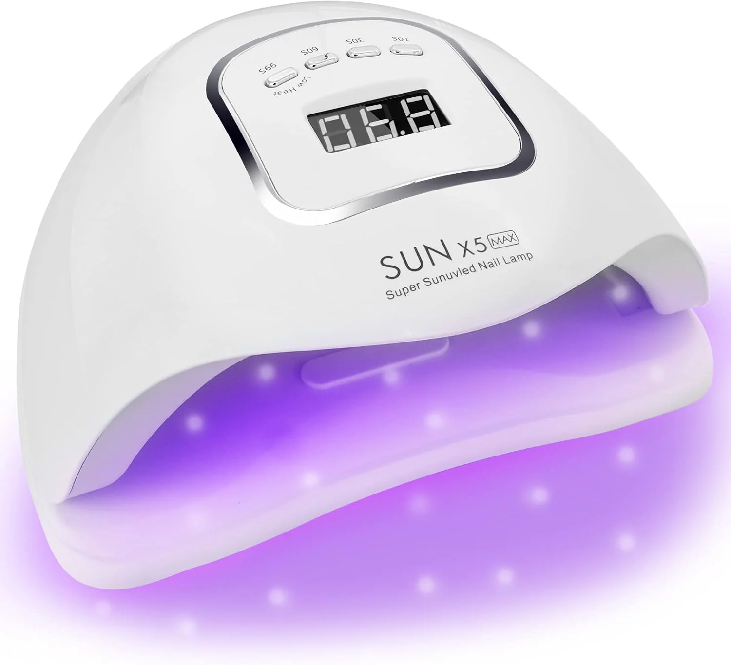 دستگاه خشک کن لاک ناخن 150 وات با 4 تایمر، خشک کن سریع لاک ناخن، لوازم جانبی هنر ناخن، خشک کننده ژل ناخن پا با سنسور اتوماتیک (سفید)