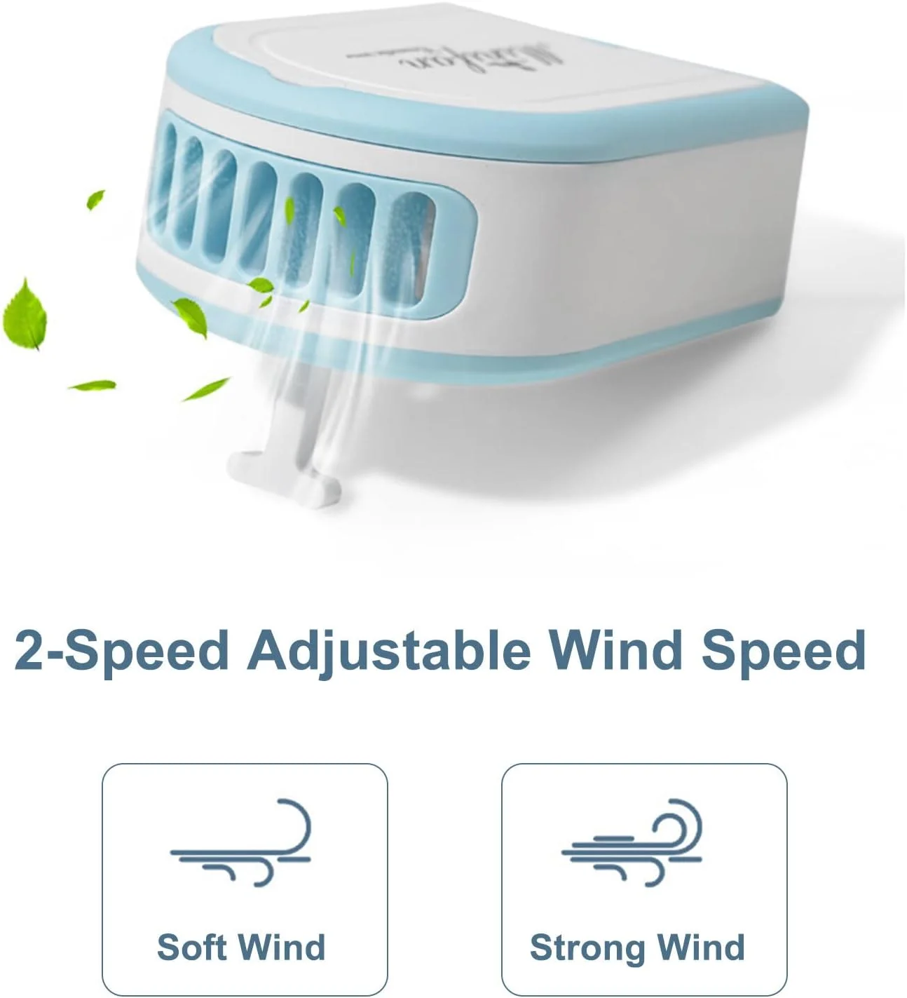 فن برقی Fawoonu، فن خشک کن مژه Irovami، فن مینی قابل حمل USB، فن خنک کننده تهویه مطبوع برقی دستی با آینه برای چسب مژه و اکستنشن مژه