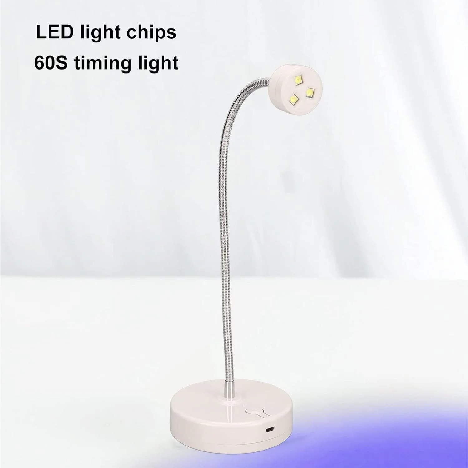 چراغ LED ناخن Jiawu UV، چراغ UV LED USB برای ناخن های ژلی، چراغ خشک کن سریع گردن غازی چرخان 360 درجه، خشک کن ناخن قابل حمل، چراغ خشک کننده ژل اکستنشن ناخن برای خانه، سالن