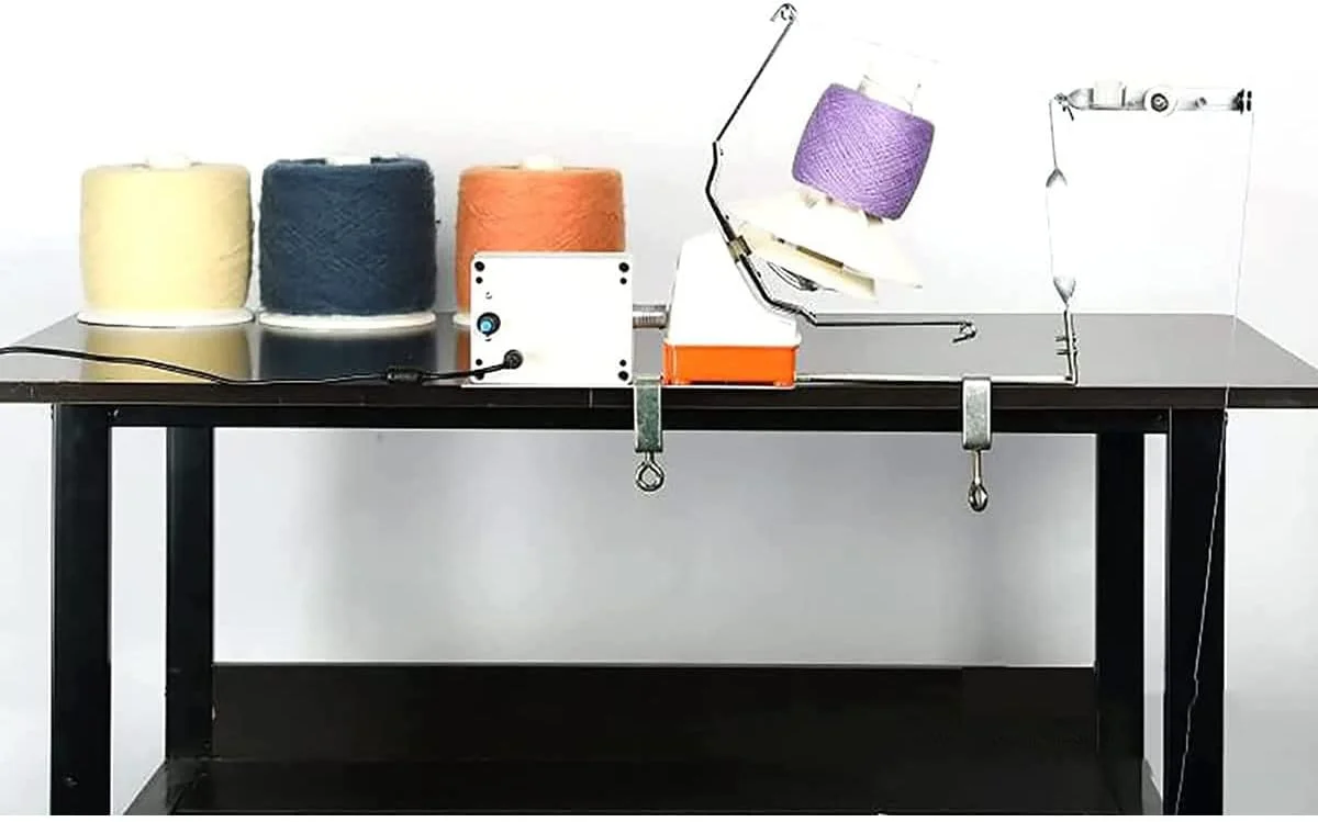 دستگاه نخ پیچی برقی، سرعت قابل تنظیم + مرتب سازی سریع، قرقره اتوماتیک بافندگی، حداکثر ظرفیت سیم پیچی: 150 گرم / 500 گرم، برای طناب، نخ فلزی، پشم، 150 گرم