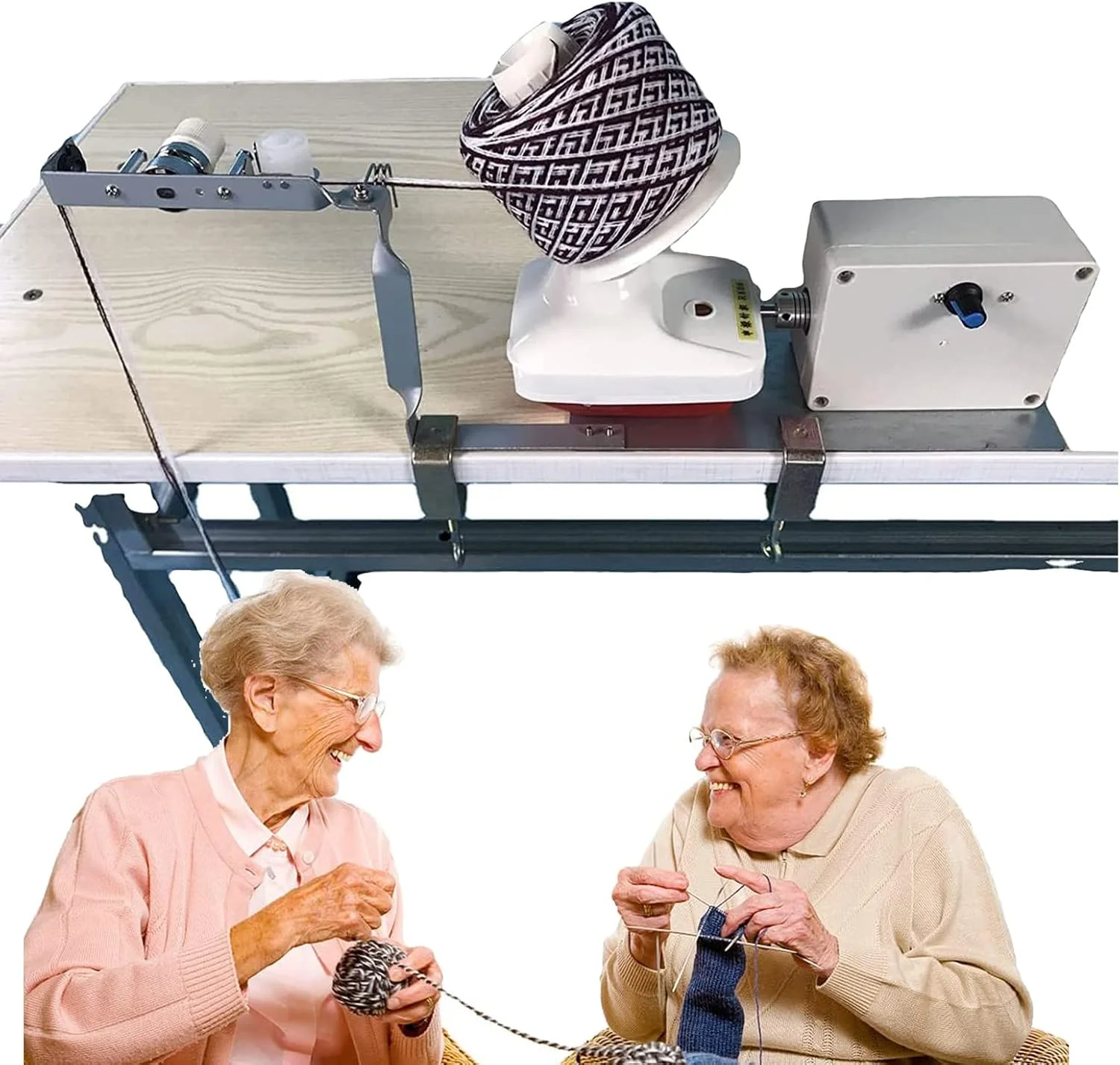 دستگاه کلاف پیچ برقی نخ، قرقره اتوماتیک بافندگی، حداکثر ظرفیت سیم پیچی: 150 گرم / 500 گرم، استفاده آسان + سرعت قابل تنظیم، برای سیم، نخ فلزی، پشم، نایلون، 150 گرم