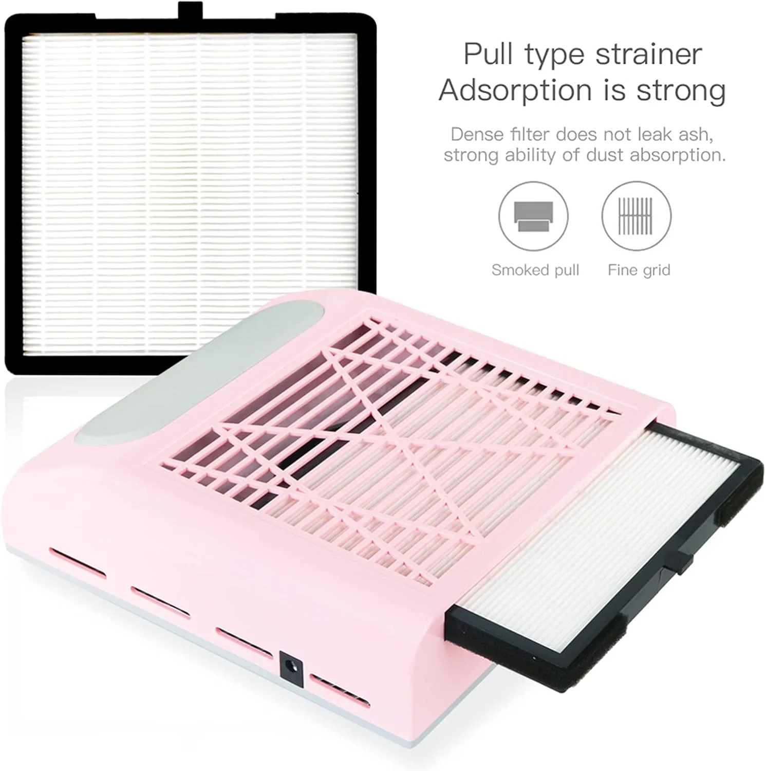 دستگاه جمع کننده گرد و غبار ناخن برای ناخن های اکریلیک، دستگاه مکش گرد و غبار ناخن 80 وات، ابزار سالن طراحی ناخن