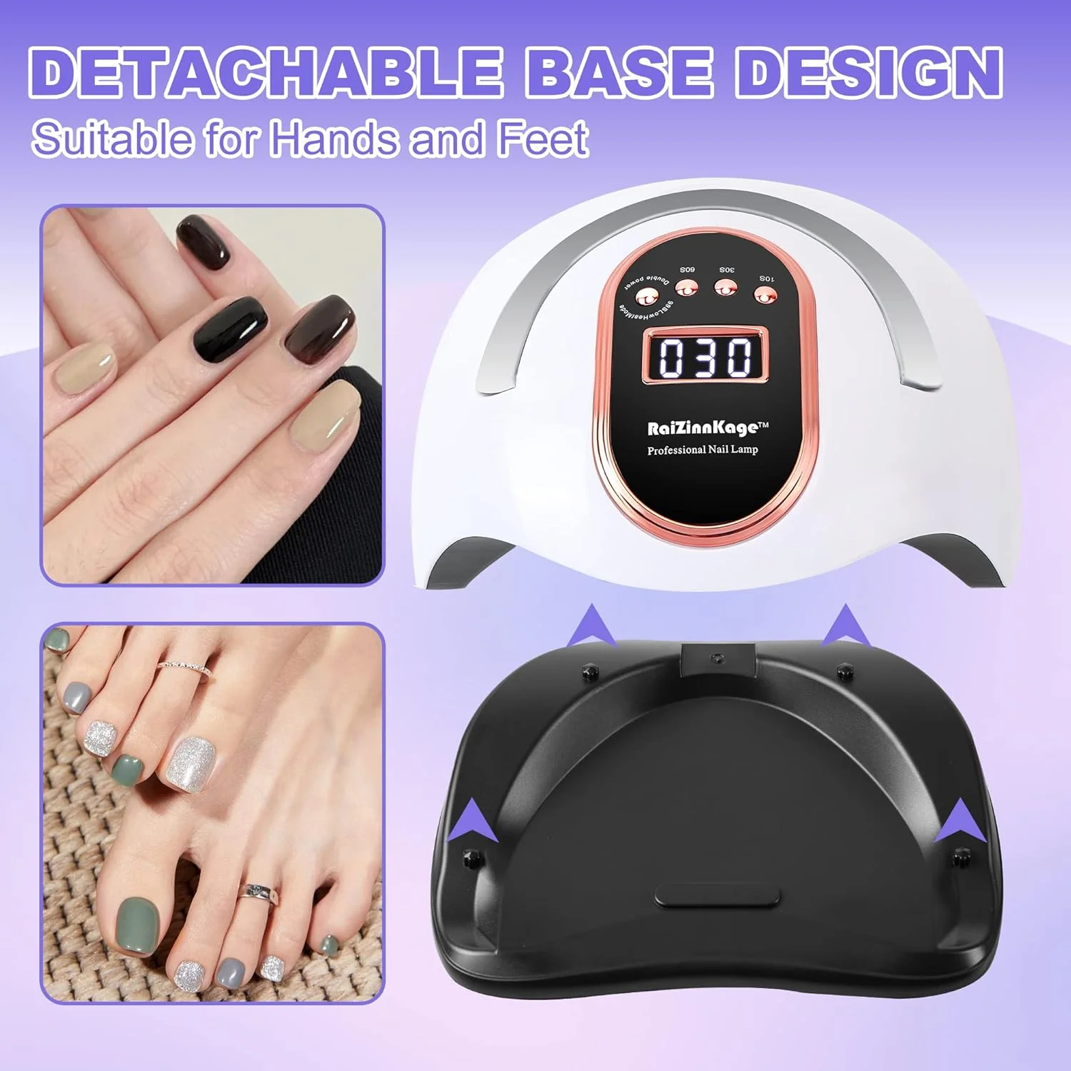 UV LED Nail Lamp, 168W Fast Nail Dryer with 36 Lamp Beads,4 Timer Modes Auto Sensor Gel Lamp for Fingernail & Toenail,Gel UV LED Nail Polish Dryer,UV LED Nail Light for Home & Salon(White)