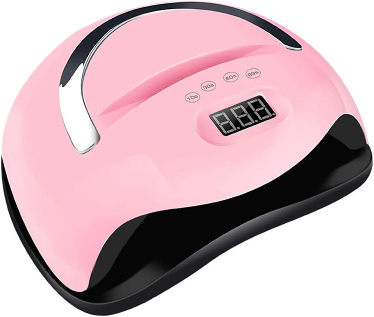 چراغ طراحی ناخن قابل حمل 168 وات با نگهدارنده تلفن همراه، دستگاه خشک کن لاک ژل، ابزار طراحی ناخن، مناسب استفاده خانگی، صورتی