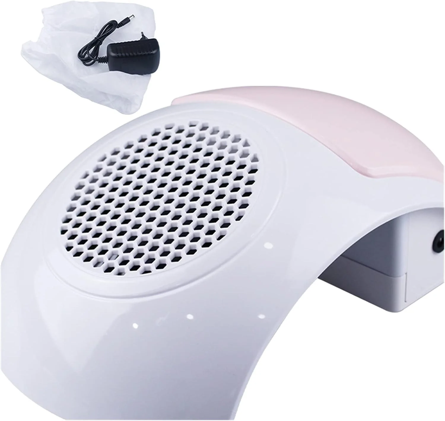 دستگاه جمع کننده گرد و غبار ناخن 80 وات، مکنده قوی گرد و غبار ناخن، قابل تنظیم، دستگاه مانیکور و تمیز کننده لاک ژل ناخن، ابزار سالن ناخن برای استفاده در سالن و منزل (رنگ: صورتی)