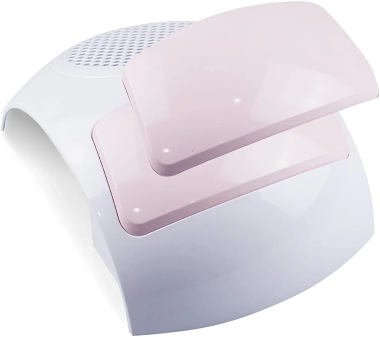 دستگاه جمع کننده گرد و غبار ناخن 80 وات، مکنده قوی گرد و غبار ناخن، قابل تنظیم، دستگاه مانیکور و تمیز کننده لاک ژل ناخن، ابزار سالن ناخن برای استفاده در سالن و منزل (رنگ: صورتی)