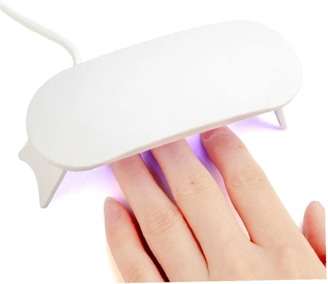 دستگاه خشک کن لاک ناخن UV LED مدل 8W با سنسور و مهره های لامپ ناخن، ابزار مانیکور، سفید، برای خلق طرح های زیبا