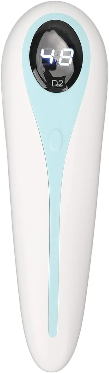 چراغ خشک کن لاک ناخن LED کوچک، چراغ خشک کن لاک ناخن با دکمه فشاری و تایمر 30 و 60 ثانیه، دارای 3 تراشه نوری برای سالن ناخن (آبی)
