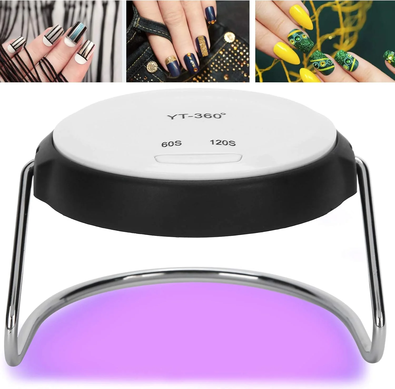 دستگاه خشک کن لاک ناخن UV LED، چراغ UV قابل حمل 18 وات مناسب برای مسافرت، سالن و منزل