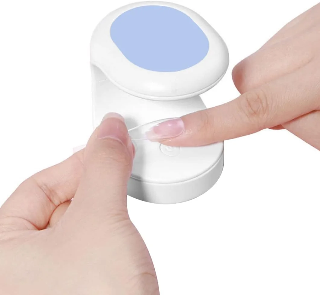 خشک کن ناخن مینی، لامپ خشک کن ناخن مینی USB LED قابل حمل، نور کیورینگ لاک ژل مانیکور، ابزار طراحی ناخن آبی