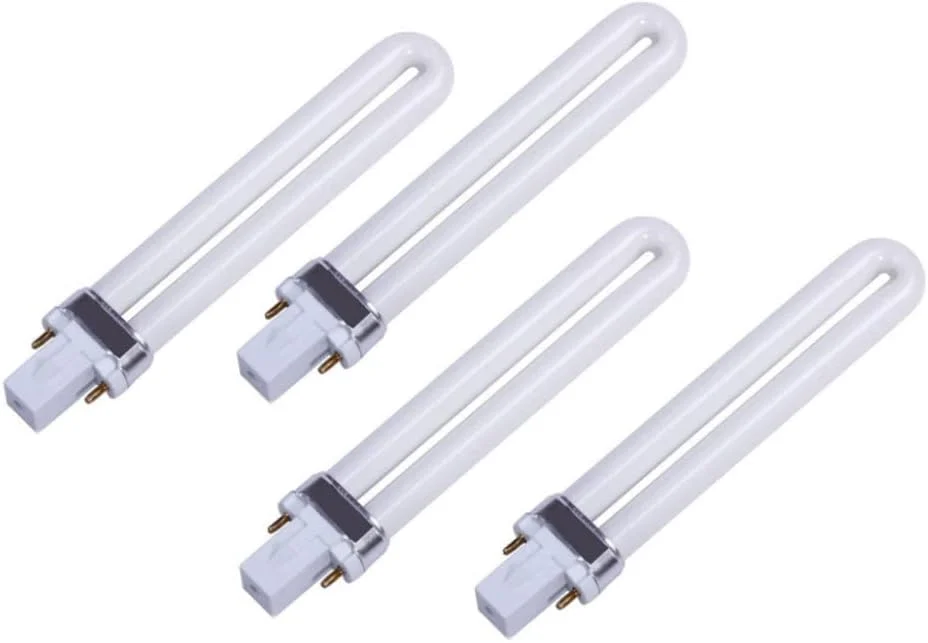 لامپ های خشک کن ناخن، 4 عدد لامپ جایگزین 9 واتی یو شکل، لامپ های بادوام و کاربردی برای خشک کن ناخن