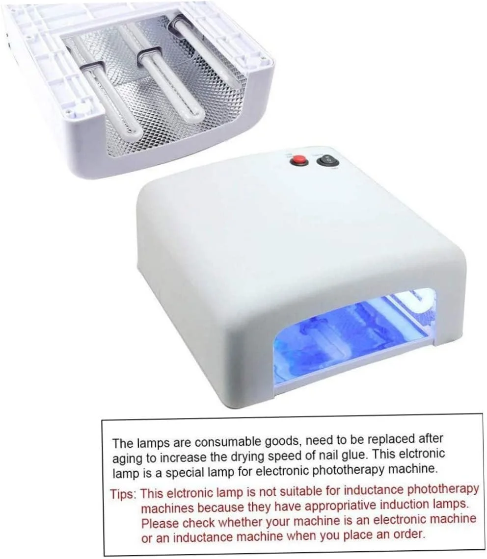 لامپ های خشک کن ناخن، 4 عدد لامپ جایگزین 9 واتی یو شکل، لامپ های بادوام و کاربردی برای خشک کن ناخن