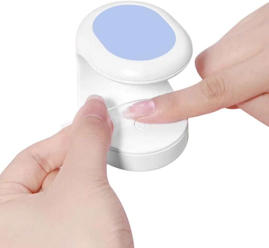 دستگاه خشک کن لاک ناخن LED مینی با نور فرابنفش برای خشک کردن لاک ژل و ژل کاشت ناخن (آبی)