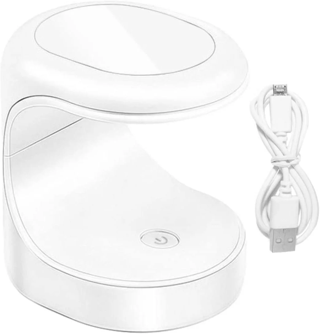خشک کن ناخن مینی، لامپ خشک کن ناخن مینی USB LED قابل حمل، نور کیورینگ لاک ژل مانیکور، ابزار طراحی ناخن سفید