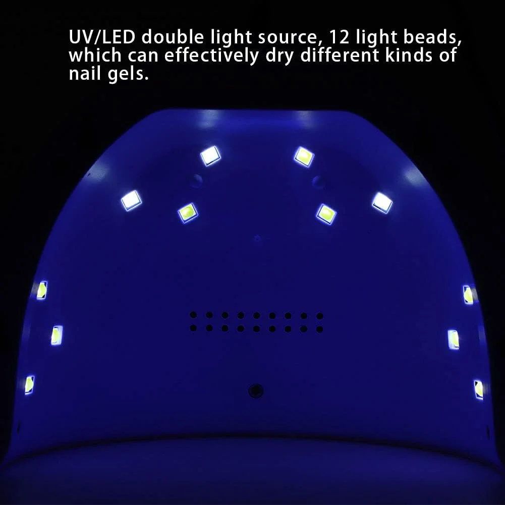 دستگاه خشک کن لاک ژل ناخن ال ای دی هوشمند 36 وات، ابزار طراحی ناخن (سفید)