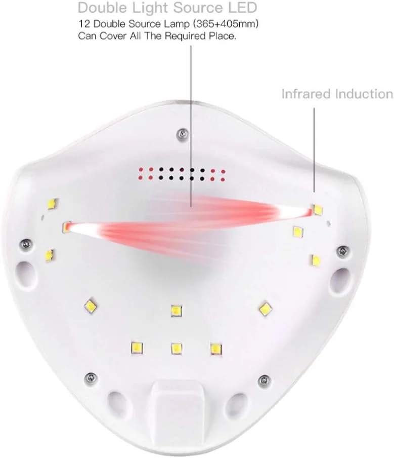 دستگاه خشک کن لاک ناخن LED UV 36 وات، خشک کننده سریع لاک ژل (سفید)