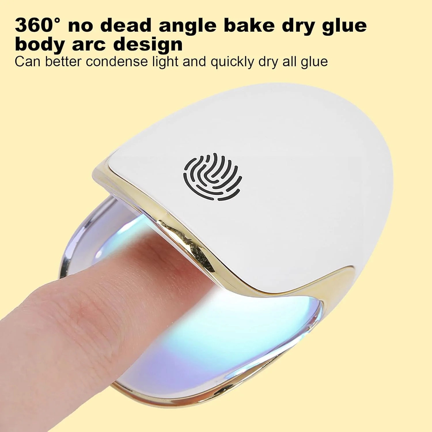 دستگاه خشک کن لاک ژل ناخن، لامپ پخت ناخن کوچک تک انگشتی مینی LED، دستگاه خشک کننده ناخن 12 وات مناسب منزل برای بانوان